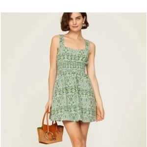 Hill House Home Green Jacquard Cher Dress size S